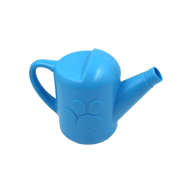 Custom 1200ml 1.2 Litre Indoor Kids Plastic Garden Watering Can Blue Cartoon Relief Print Watering Pot Cans